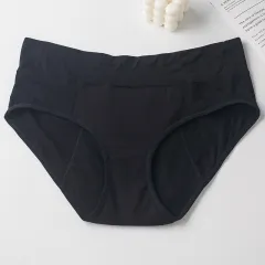 Physiological Panties Leak Proof Plus Size Women's Panties - Black - View 1