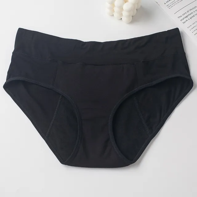 Physiological Panties Leak Proof Plus Size Women's Panties Black - Shop at LoveMi