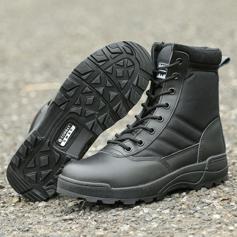 Title 4, Combat Boots Tactical Black High-top Outdoor B...