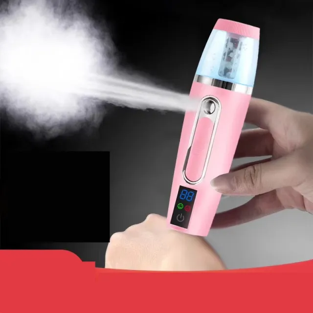 Negative Ion Spray Portable Rechargeable Face Steamer Cherry Blossom Powder Test Ski - Shop at LoveMi