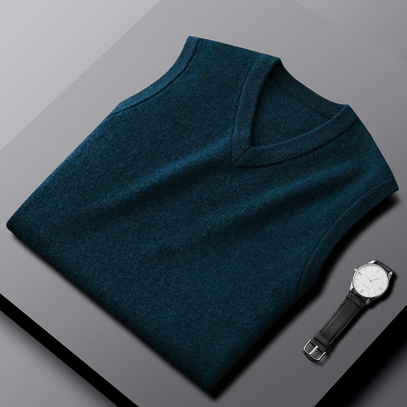 Title 8, Herren Cashmere Weste Ärmelloser Pullover Warme...