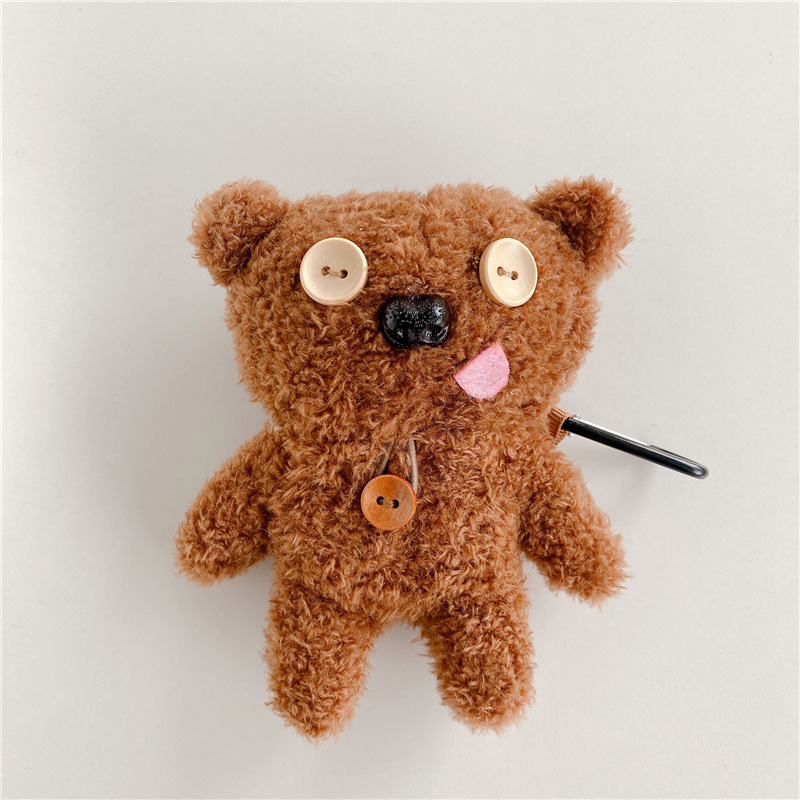 Plush Button Tongue Bear Earphone Protective Case - Image 4