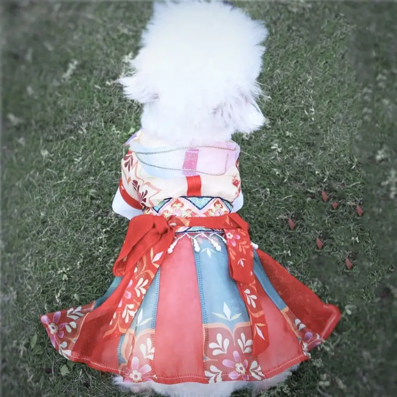 Traditional Style Hanfu Dress for Cats and Small Pets
