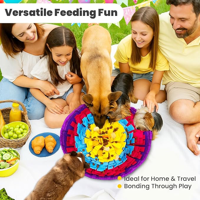 19-Inch Snuffle Mat For Dogs & Cats, Adjustable Slow Feeder And Interactive Foraging Puzzle Toy For Mental Stimulation 6