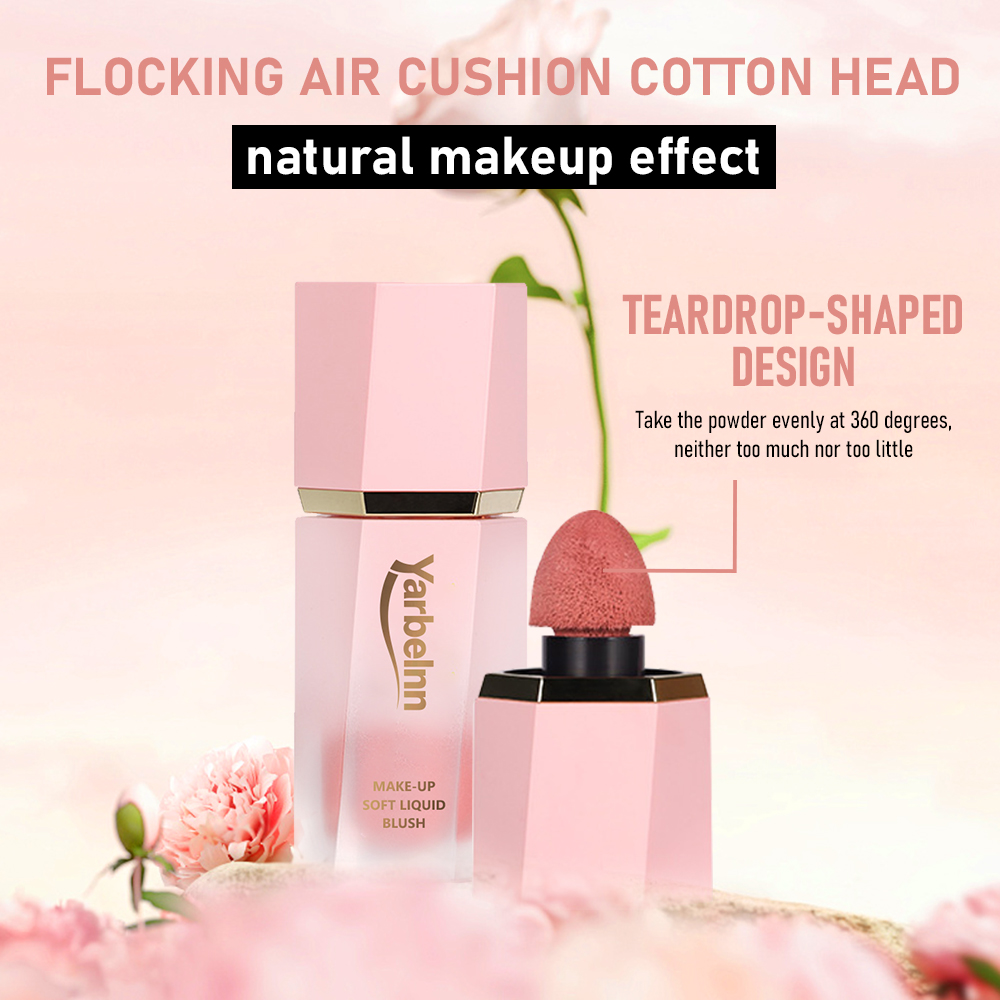 Soft Transparent Liquid Blush, Natural Matte Blush Contour Makeup, Brightening Peach Cheek Tint, Highlight & Color Correcting Blush, 4.5ml