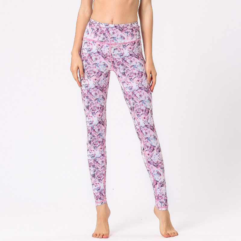 Women's Yoga Pants Digital Print High Waist Cropped Hip Pants