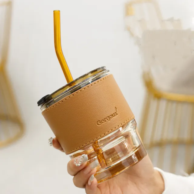 Creative Portable Bamboo Cup With Lid Straw Glass 14 Style - Shop at LoveMi