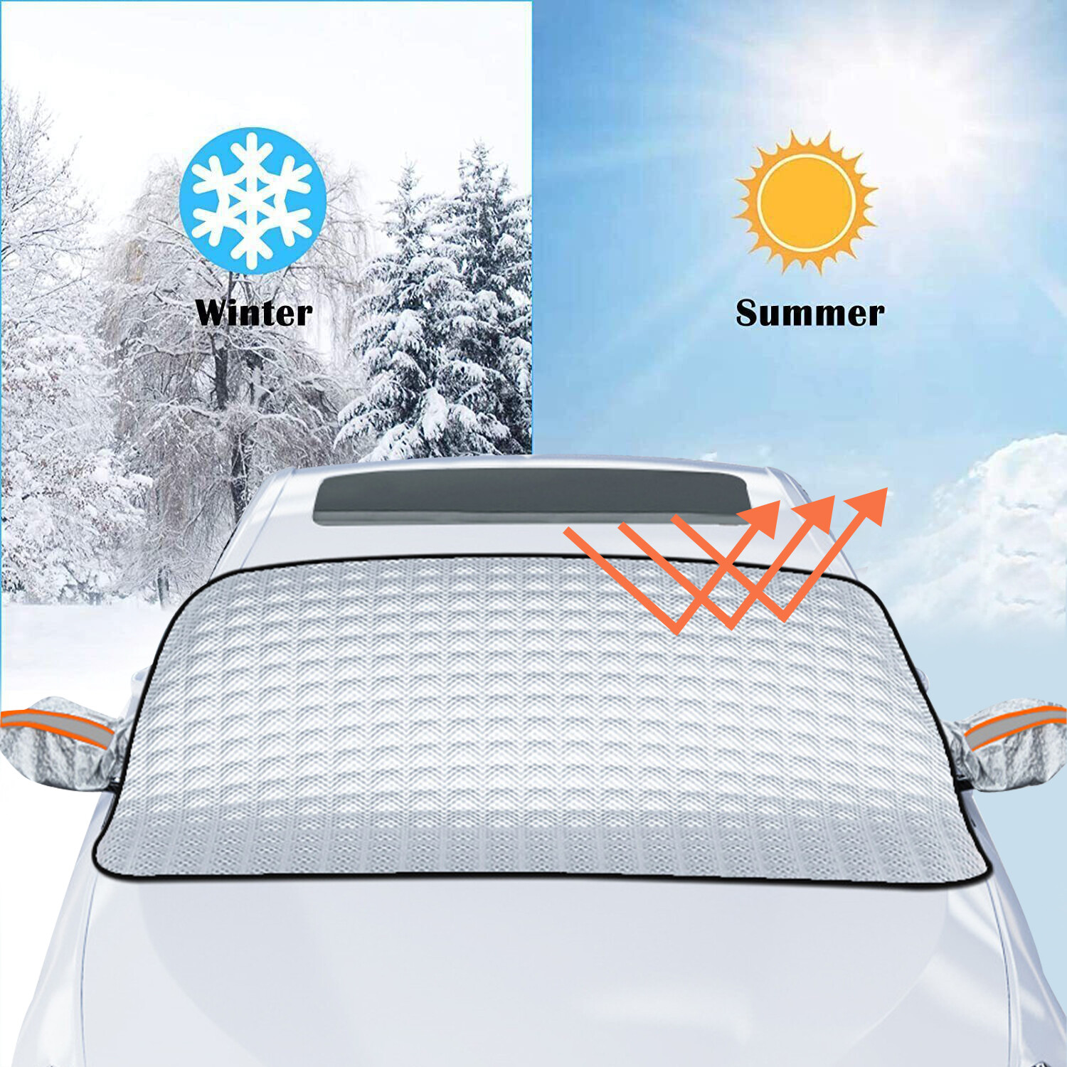Magnetic Car Windscreen Windshield Frost Ice Snow Cover Window Mirror Protector — image 6