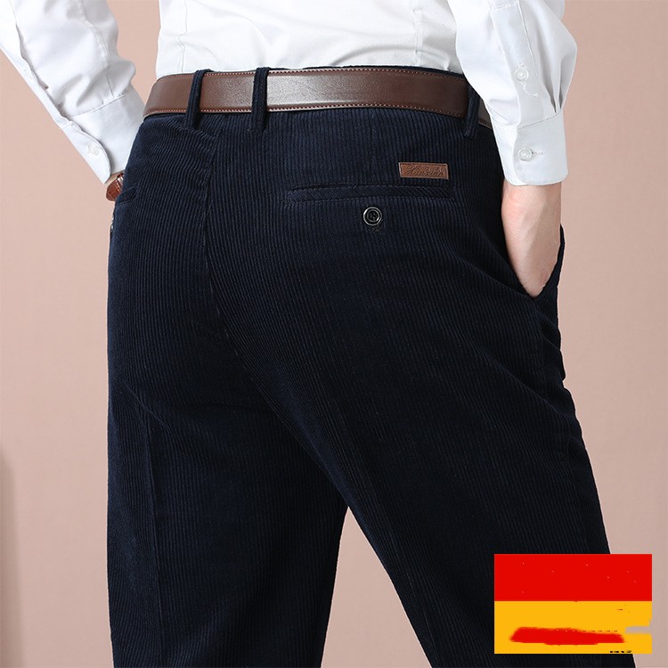 Title 2, Pantalones casuales de pana con pliegues dobles...