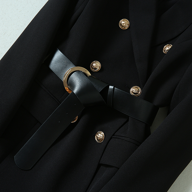 Mid-length Catwalk Trench Coat With Waist And Slit