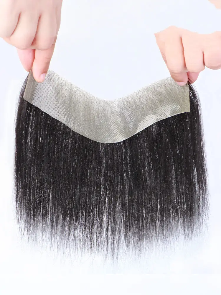 Full Hand-woven Biological Scalp Wig Male Hairline Wig