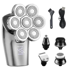Men's Five-in-one Razor Whole Body Washable Electric - Silver - View 1