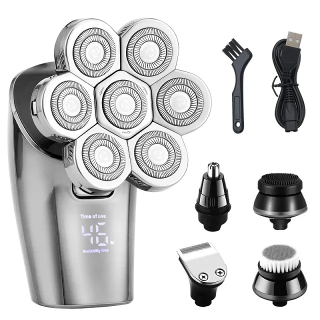 Men's Five in one Razor Whole Body Washable Electric Silver - Shop at LoveMi