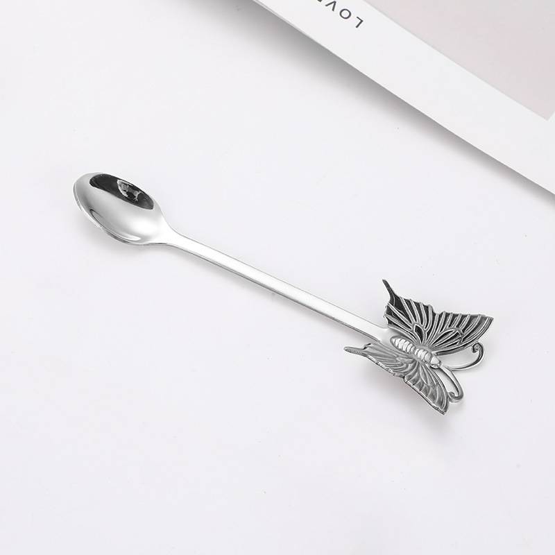 Title 7, Stainless Steel Spoon Fork Gift Cute Cartoon Bu...