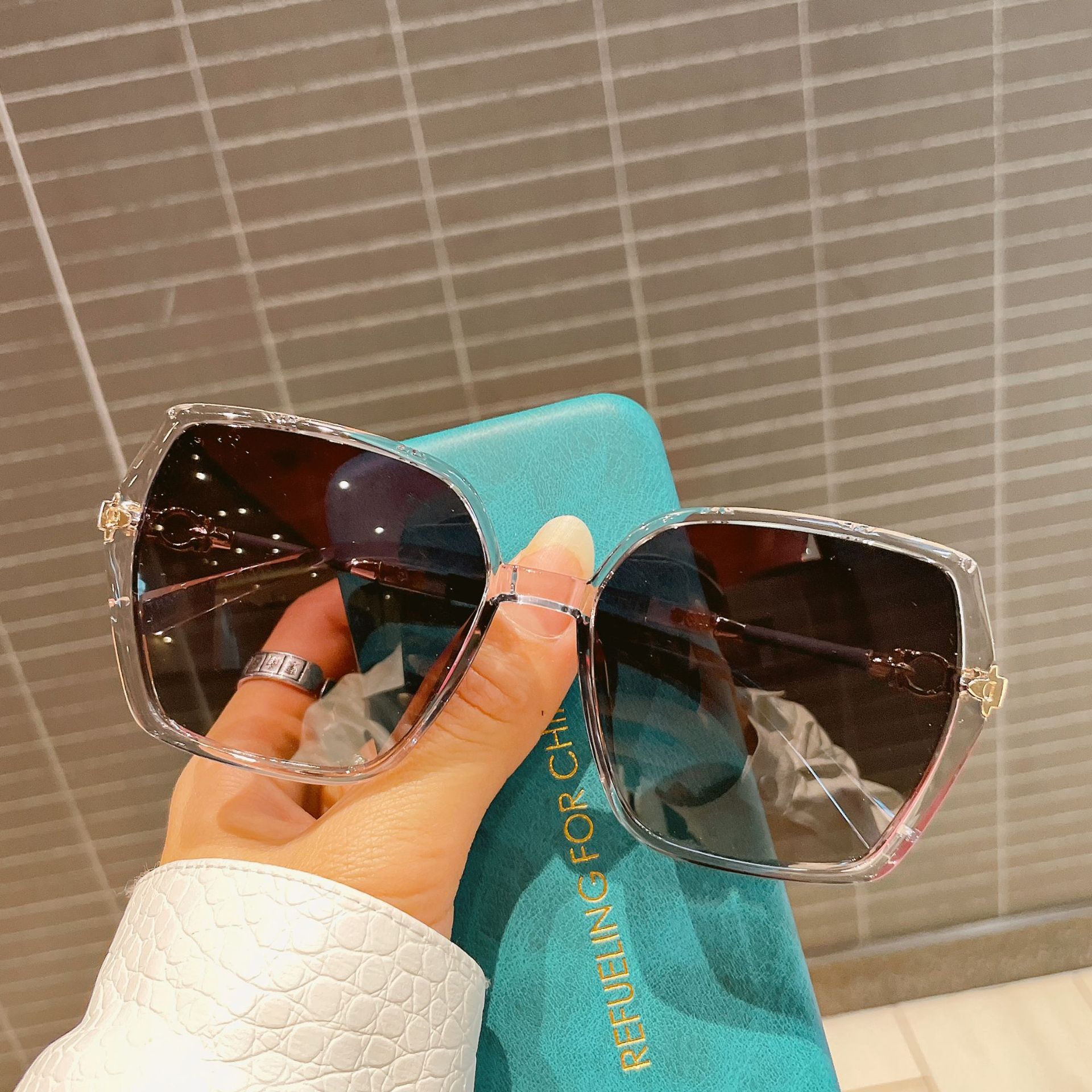 Title 1, Polygon Reflective Lenses Tr90 Sunglasses Femal...