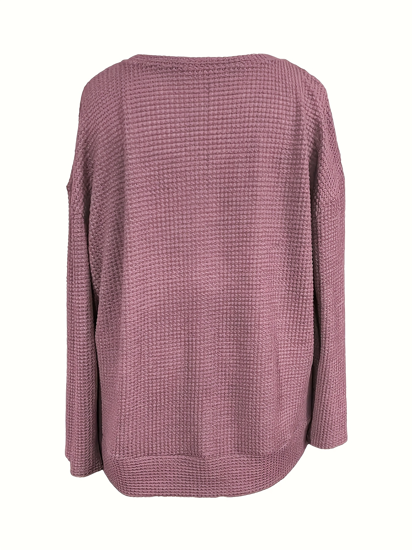 Self-pick-up Plus Size Women'S Casual Round Neck Long Sleeve T-Shirt Solid - Image 1 of 4