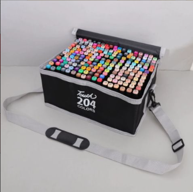 204 Color Dual-Tip Marker Set Quick-Dry Sketching Markers For Painting Drawing — image 3