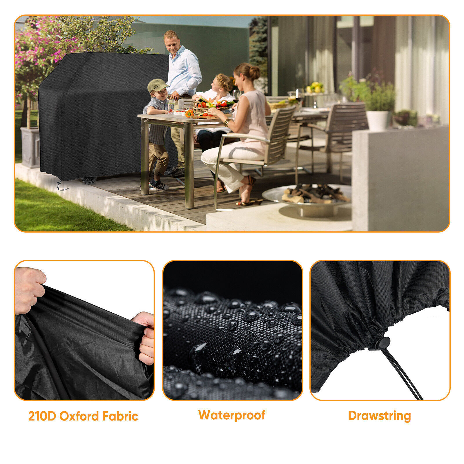 Heavy Duty BBQ Cover Waterproof Barbecue Gas Smoker Grill Patio Garden Outdoor — image 2