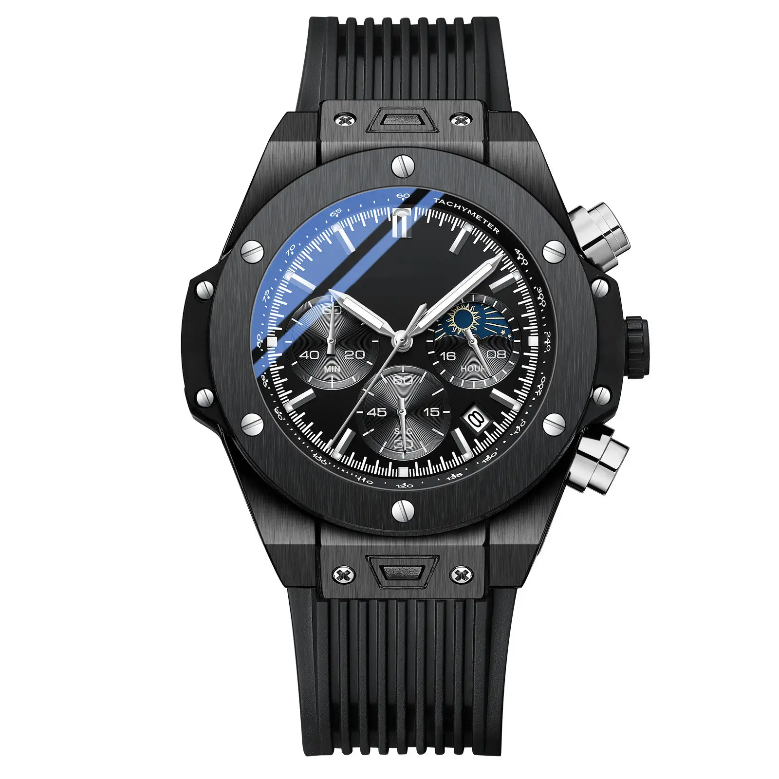 Men's Silicone Strap Quartz Watch