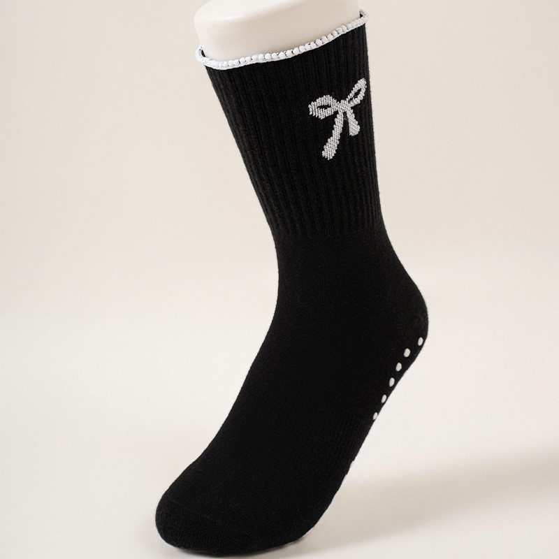 Socks Professional Sports Anti Slip Yoga Socks, Lace Bow Fitness Exercise Grip Socks