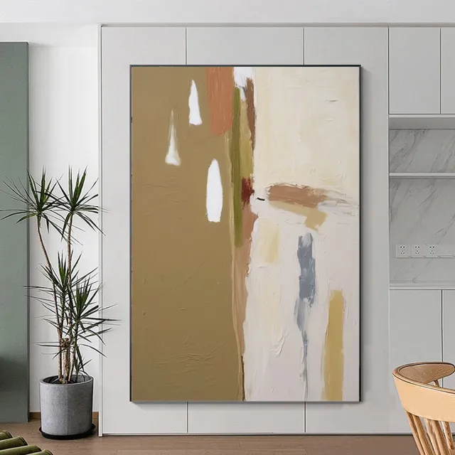 Handmade Oil Painting Canvas Wall Art Decoration Morandi Colors Simple Abstract For Home Living Room Decor Rolled Frameless Unstretched Painting ... Without Inner Frame - Shop at LoveMi
