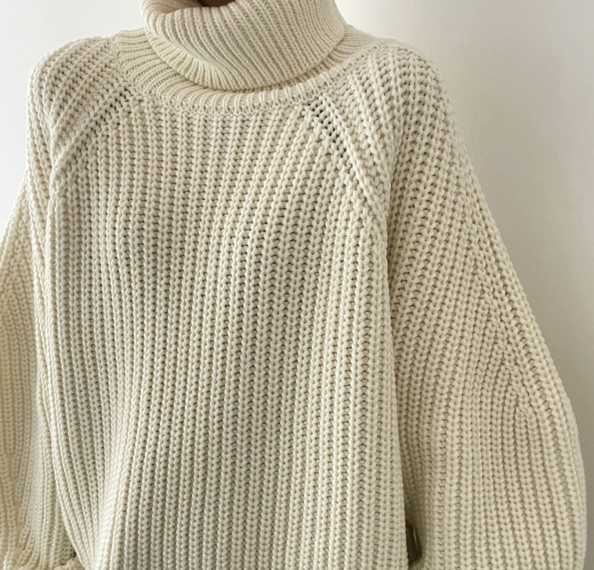 Title 4, Damen Turtleneck Pullover aus Strick, locker ge...