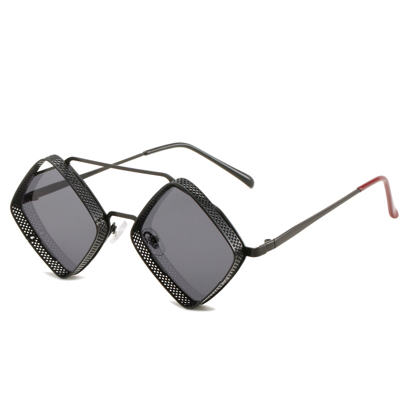 Title 8, Fashion Metal Rhombus Double Beam Sunglasses