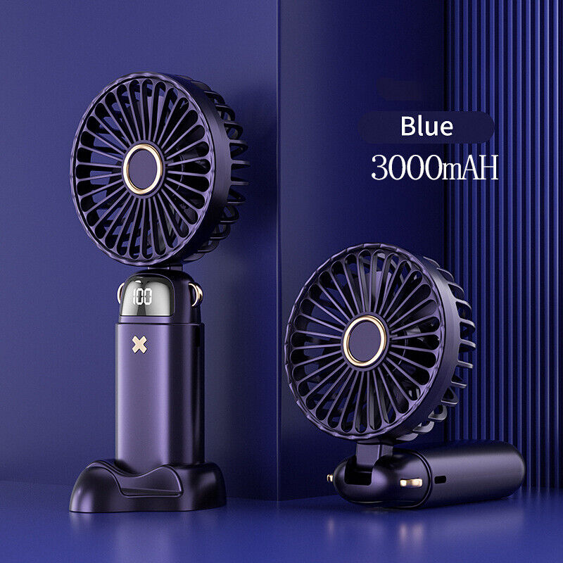 Portable Hand-held Fan Mini Folding Desk Fan Cooler Cooling USB Rechargeable 3