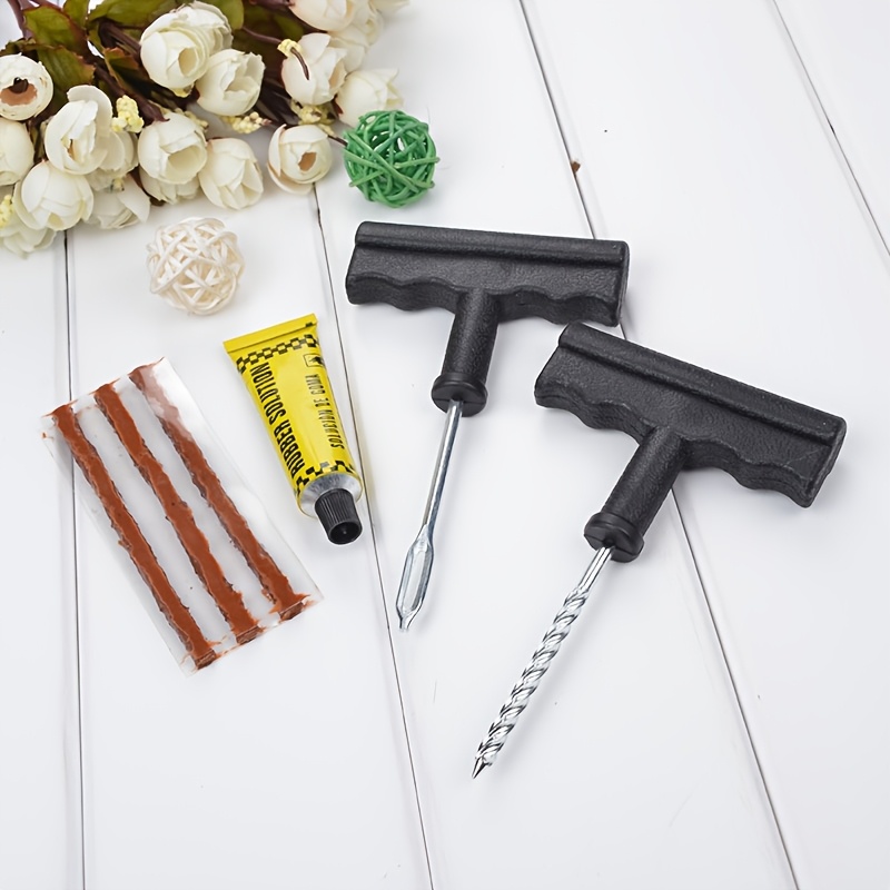 Tubeless Car Tire Puncture Repair Kit with Tools  