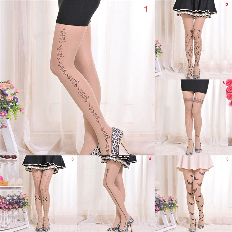 Title 3, Velvet cartoon fake tattoo printed stockings