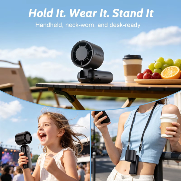 Portable Handheld Mini Turbo Fan In Outdoor USB Rechargeable Ice Cooling Fans W LED Display Fan US Logistics Only For USPS.TK TMEU Only For Self-pickup — foto 6