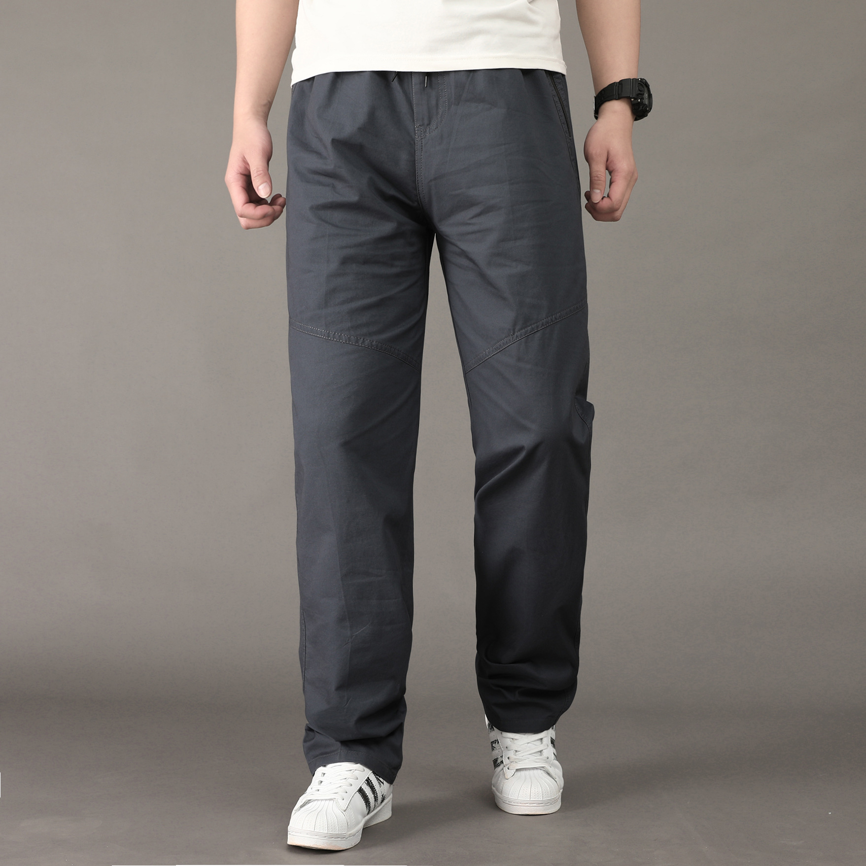 Casual Plus Size Overalls For Young Men's  Pants
