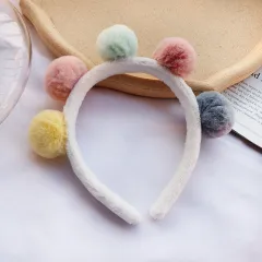 Girls Face Mask And Hair Accessories - White - View 1