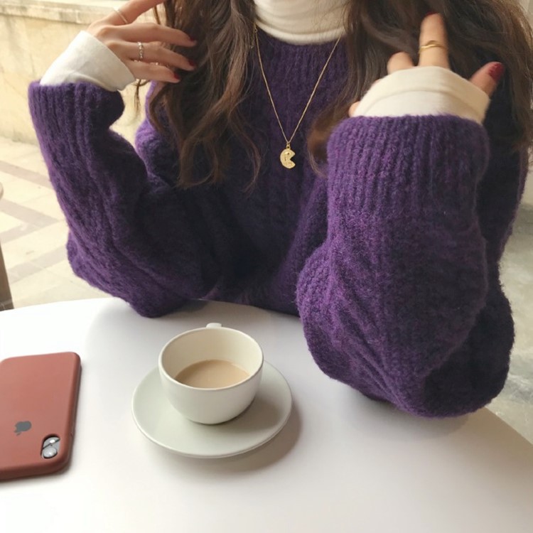 Loose And Lazy Retro Hong Kong Style Sweater