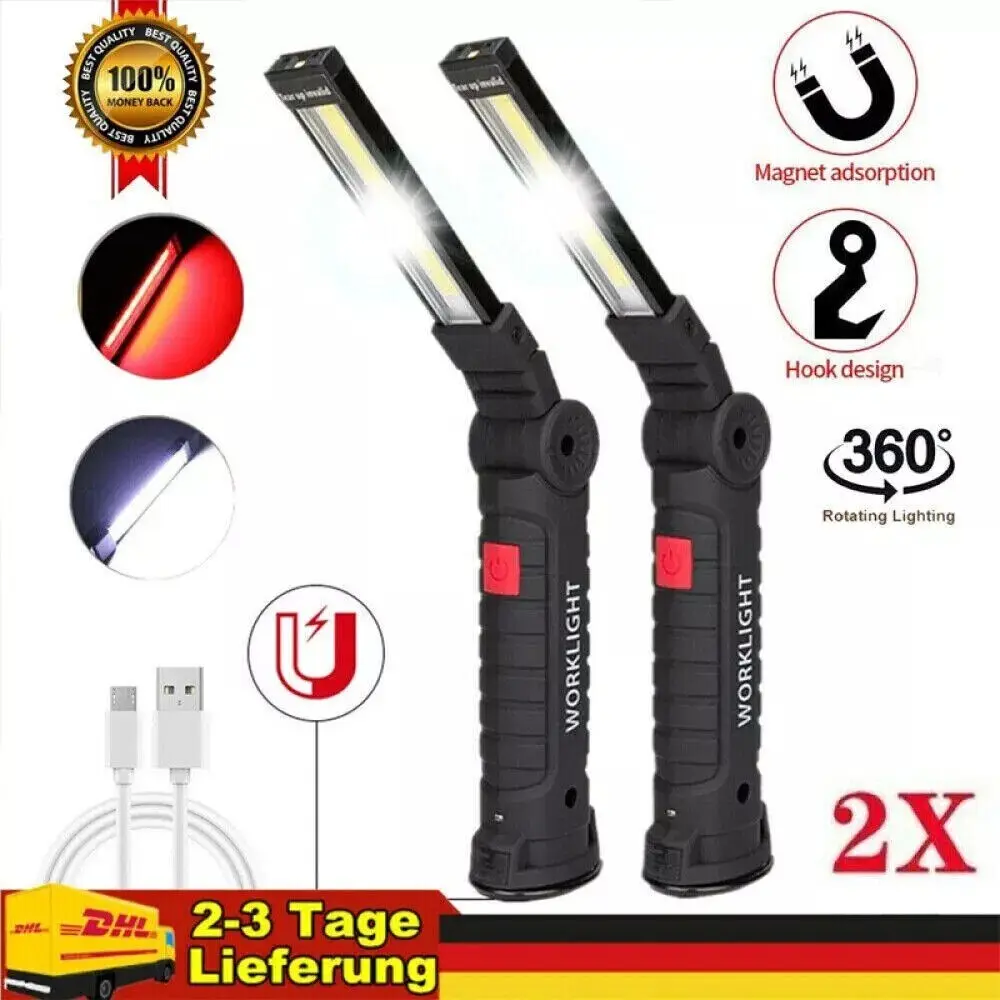 USB Rechargeable COB LED Work Light Inspection