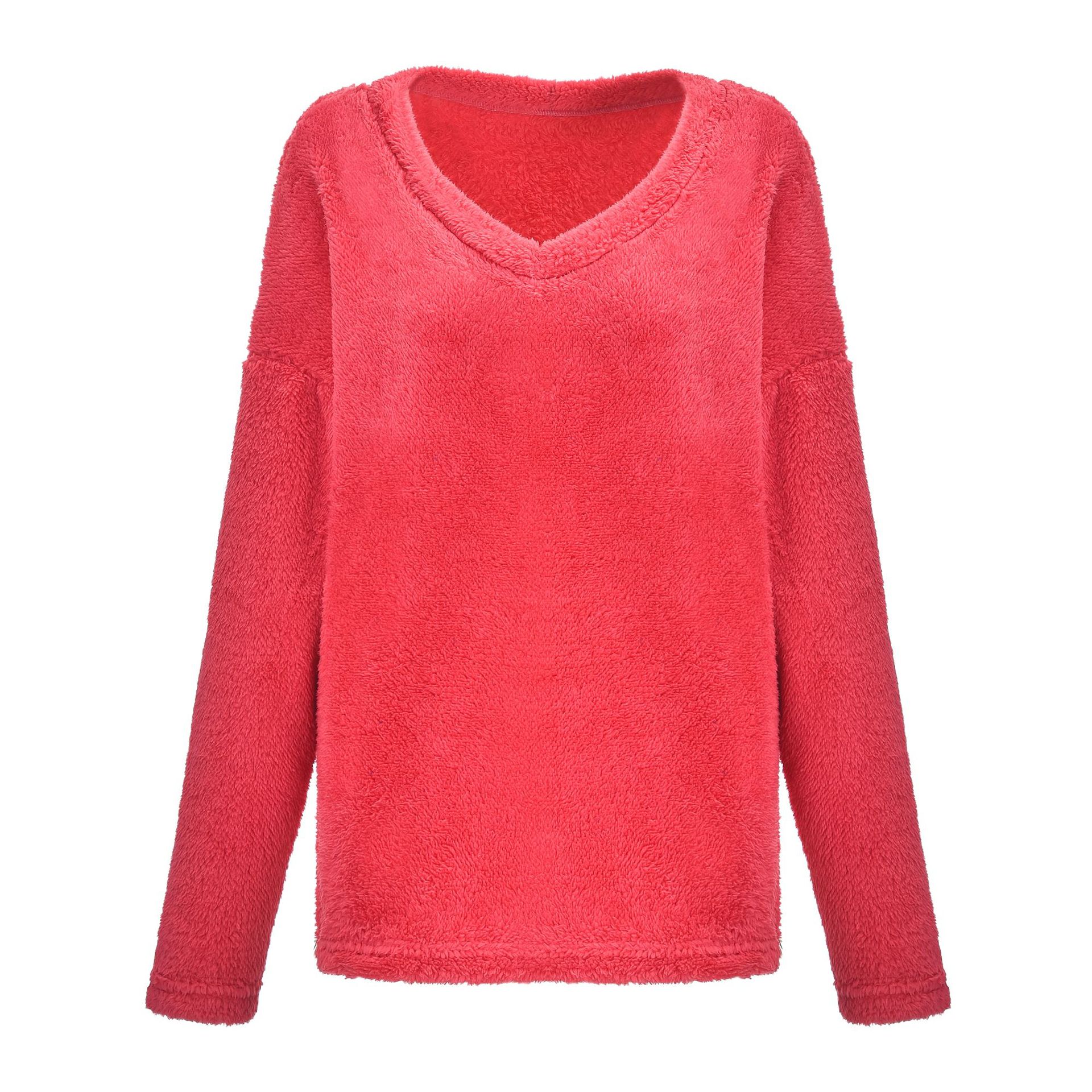 Title 5, WomenV-neck LongSleeve Loose Pullover Knit Tops