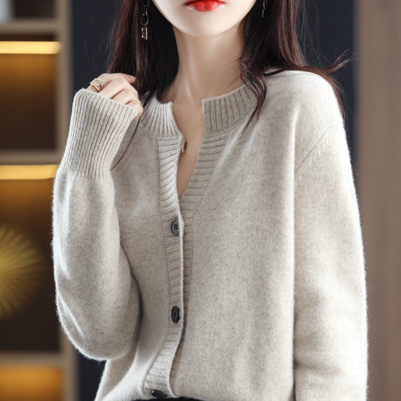 Spring And Autumn Round Collar Solid Color Outside The Temperament Of Western-style Jacket