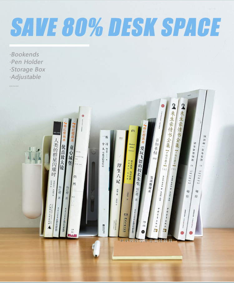 Book Stand with Pen Holder for Desk | Cute & Adjustable