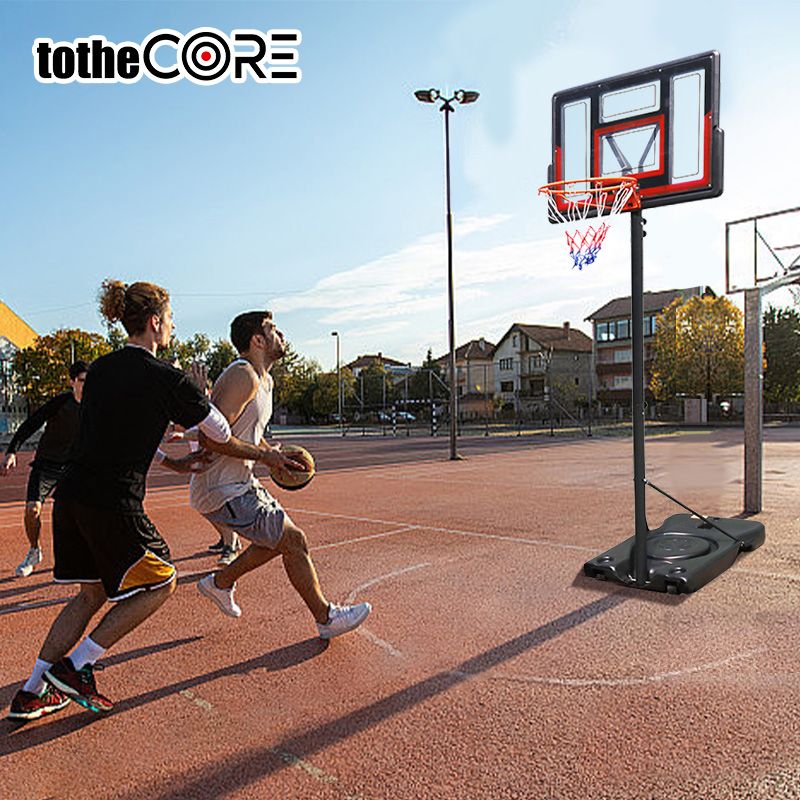TotheCORE Basketball Stand 4.43-10.00ft Adjustable Portable Basketball Hoop & Goal PC Backplate, Large Base & Wheels - Image 5