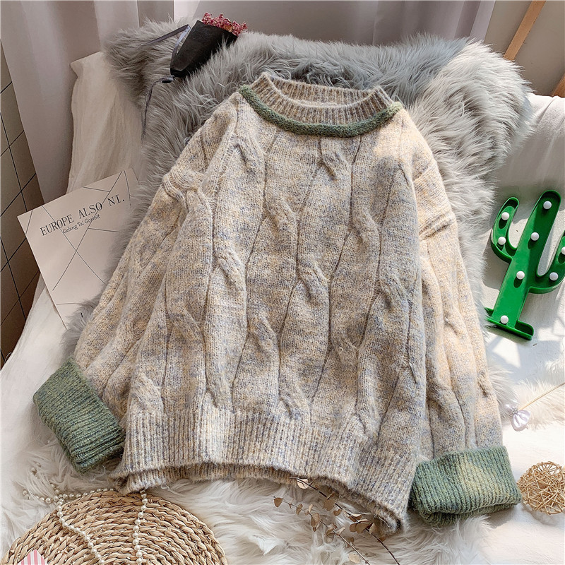 Women's Short Loose Autumn New Solid Color Pullover Sweater