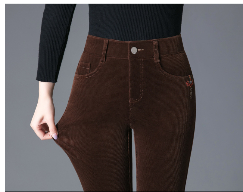 Title 10, Large Plus Velvet Padded Corduroy Trousers