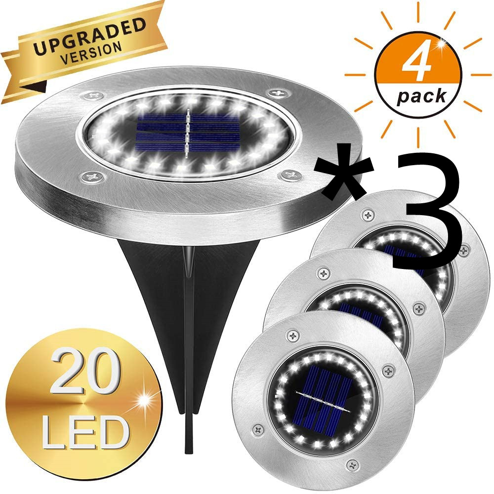 3PC 4pcs 20LED warm light