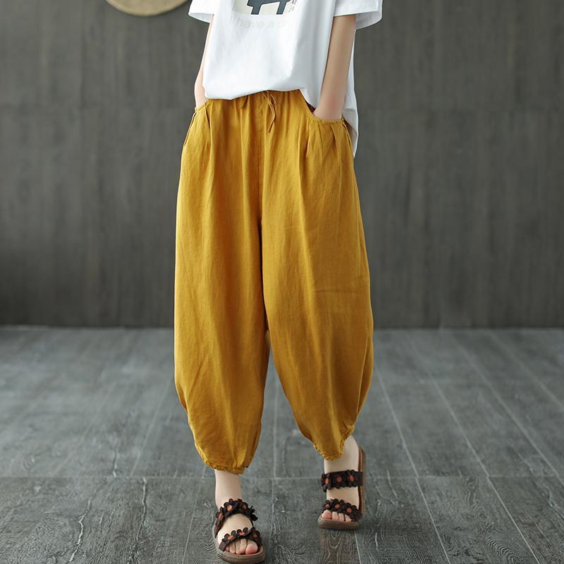 Title 5, Dames Zomer Cropped Broek Losse Pasvorm Lichtge...