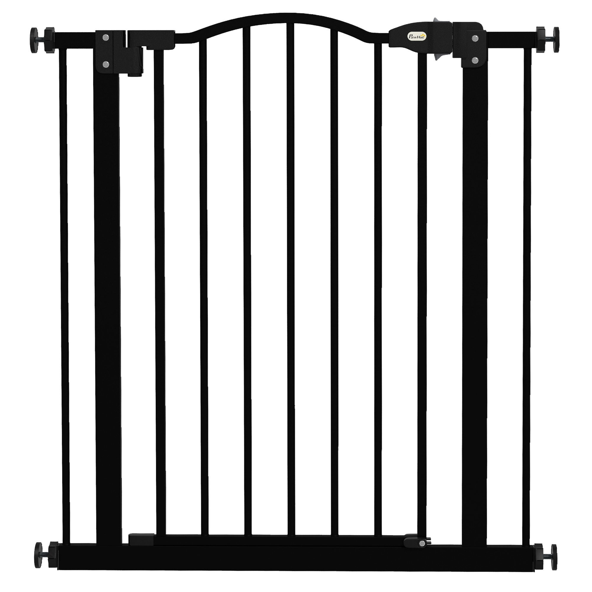 Metal Material, 74-80cm Adjustable Pet Safety Door With Automatic Closing, Black detail photo 5