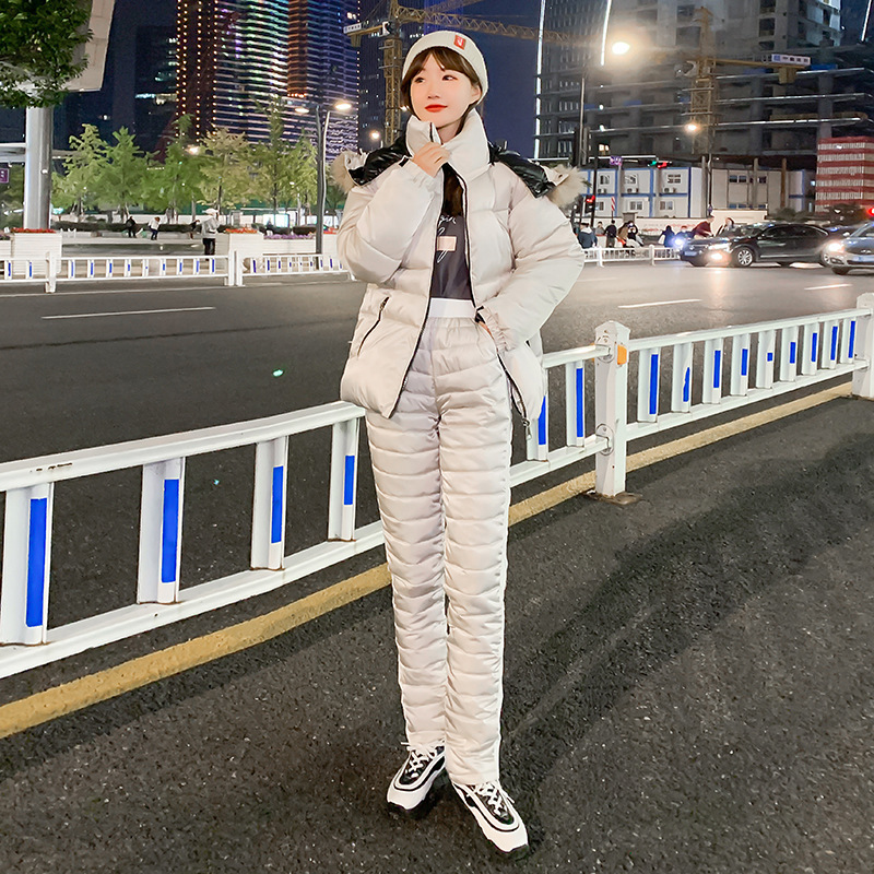 Korean Style Padded Coat Short Slim Two-piece Suit