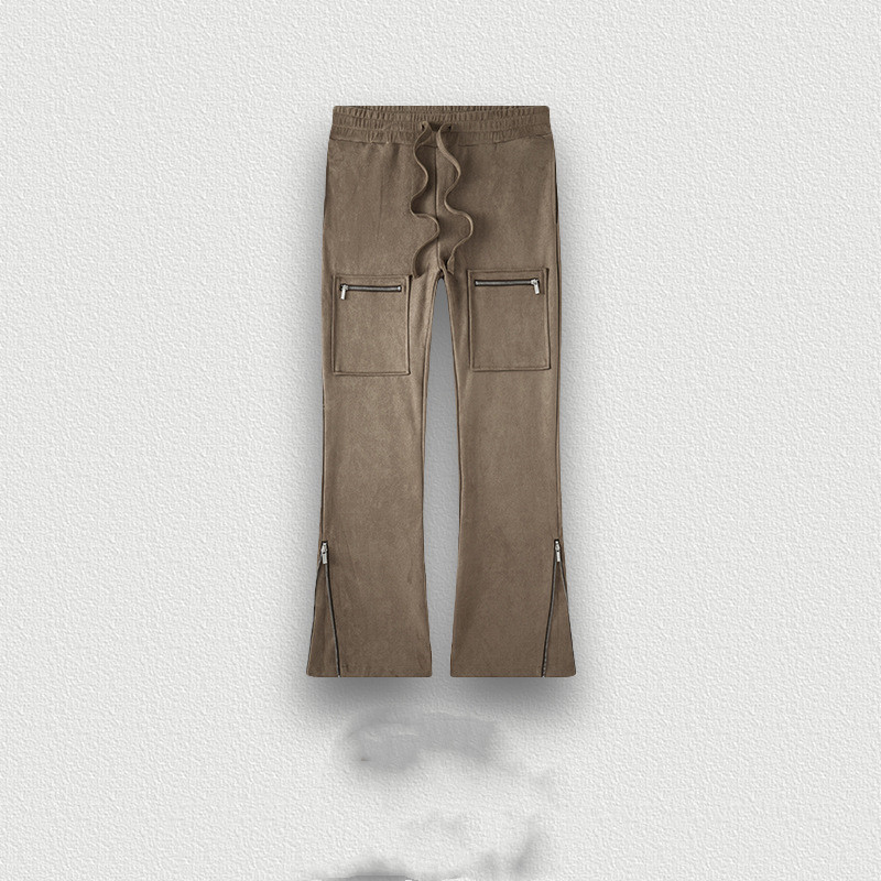 American Vintage Suede Zipper Trousers