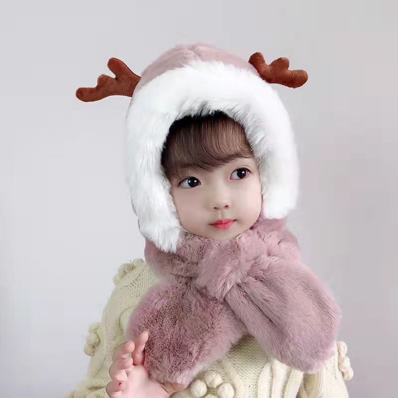 Thickened Warm Baby Plush Cap For Windproof