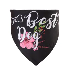 Double-layer Wedding Season Pet Saliva Towel - Black Best - View 1