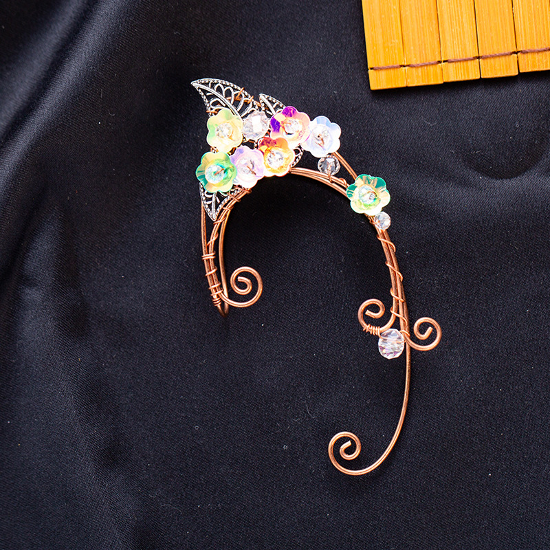 Retro No Pierced Color Elf Earrings Personality Temperament