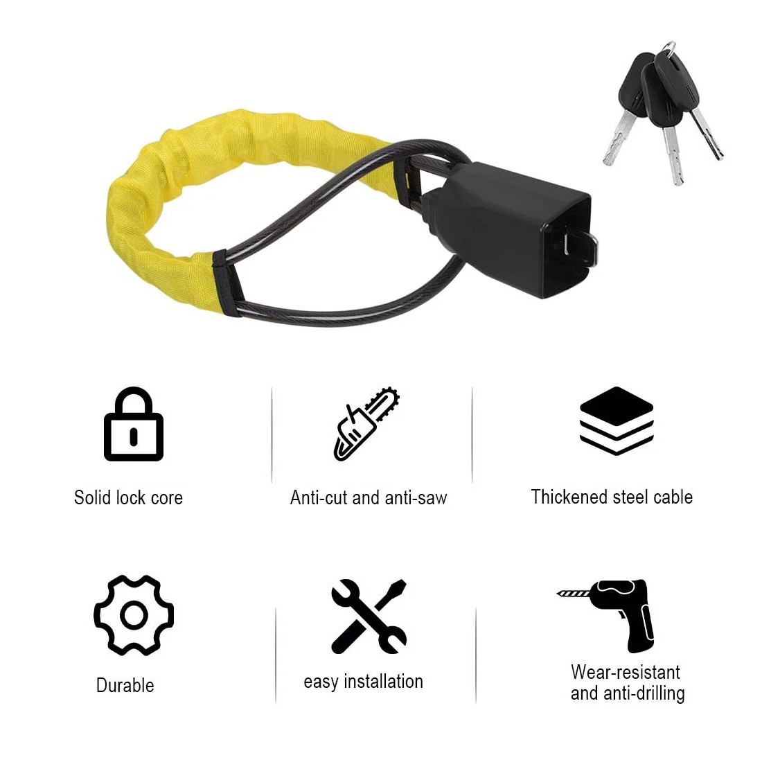 Steering Wheel Lock Anti-Theft Car Security Device Heavy Duty Seat Belt Lock